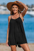 CUPSHE Moonlit Grace Black Cover-Up Mini Dress