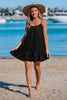 CUPSHE Moonlit Grace Black Cover-Up Mini Dress
