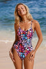 CUPSHE Multicolored Leopard Print O-Ring One Piece Swimsuit