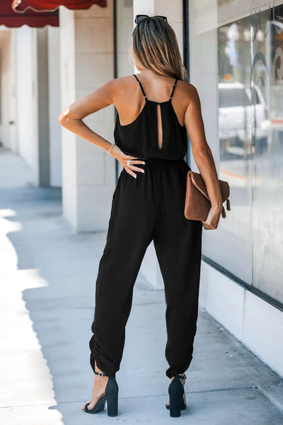 CUPSHE Onyx Cami Jogger Jumpsuit image 3