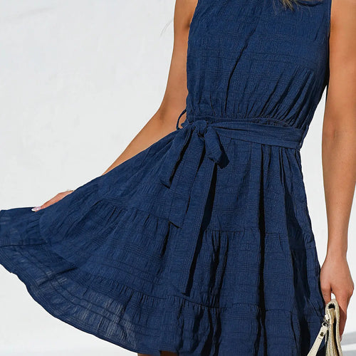 CUPSHE Crisp Silhouette Blue Mini Dress alternate view