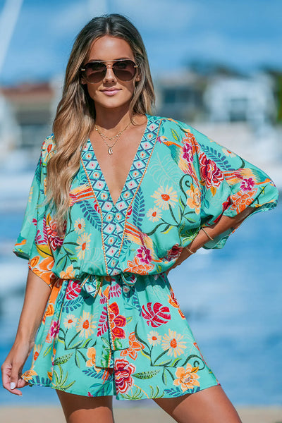 CUPSHE Tropical Dolman Sleeve Casual Mini Dress image 1