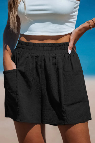 Cupshe Seaside Air Black Shorts image 1