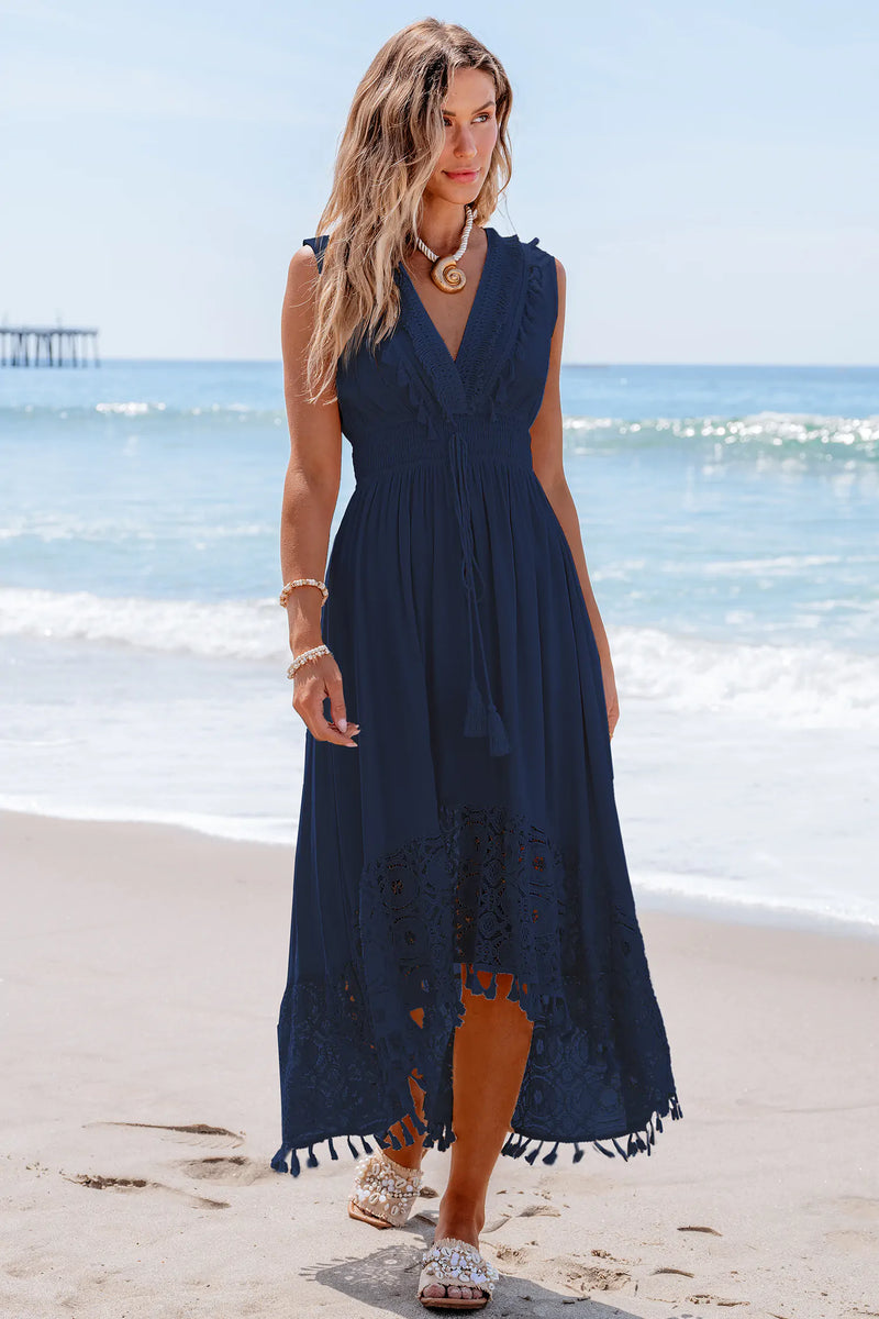 CUPSHE Contrast Lace Tassel Midi Dress — Modern Body Dancewear Australia