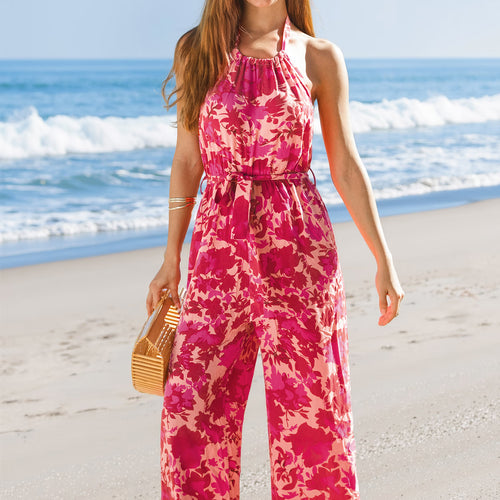 CUPSHE Ruby Garden Floral Jumpsuit — Modern Body Dancewear Australia
