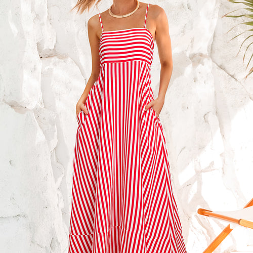 Cupshe Polished Retreat Striped Maxi Dress alternate view