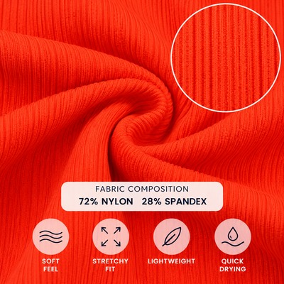 CUPSHE Orange Halter Neck Deep U Top image 3