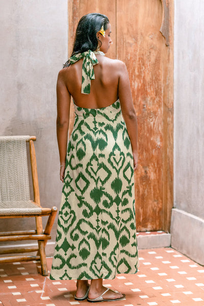 CUPSHE Geo Print Halterneck Cutout Maxi Dress image 3