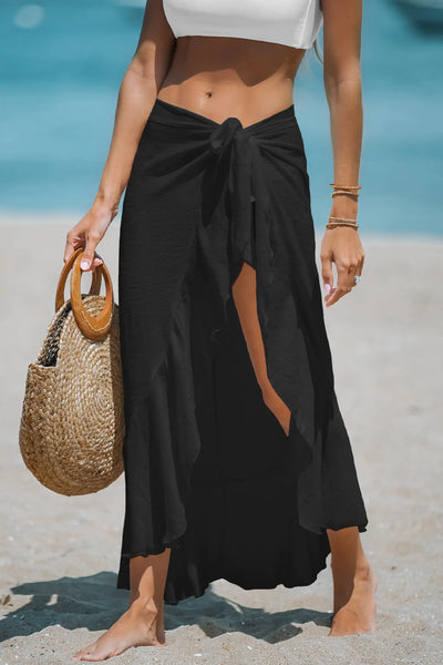 Cupshe Black Side Tie Midi Sarong image 1