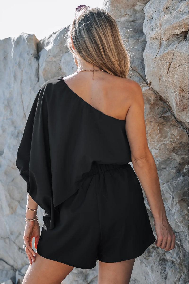 CUPSHE Asymmetrical One-Shoulder Romper alternate view