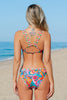 CUPSHE Boho Wavy Striped Strappy V-Neck Bikini Top & Bottom Set