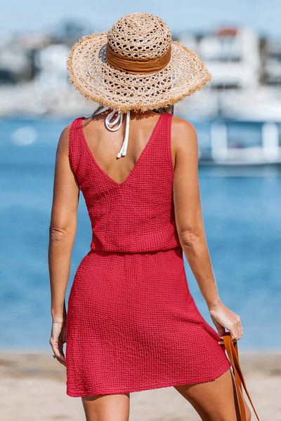 CUPSHE Cherry Skies Red Cover-Up Mini Dress image 2