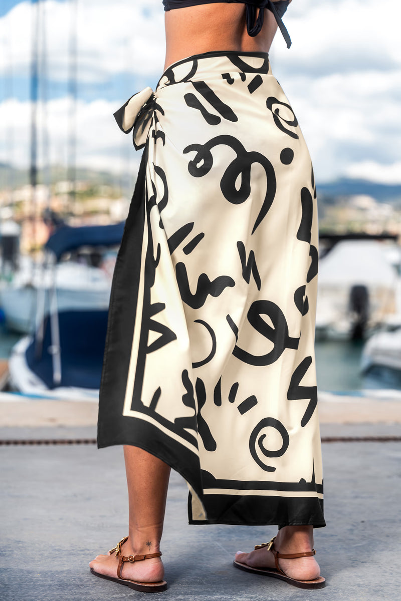 CUPSHE Ink Tide Abstract Sarong alternate view
