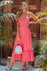 Cupshe Summer Flame Coral Maxi Dress