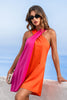 CUPSHE Golden Guava Colorblock Mini Dress