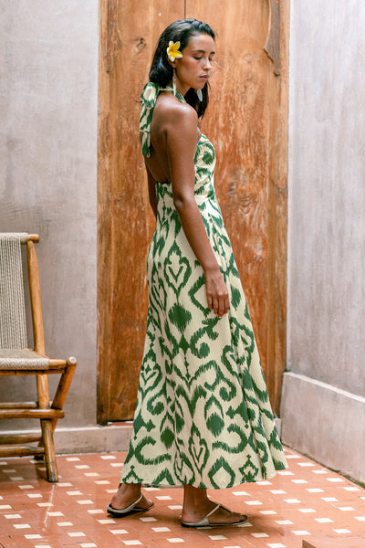 CUPSHE Geo Print Halterneck Cutout Maxi Dress image 4