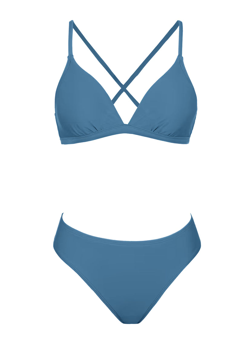 CUPSHE Boho Rhapsody Lace-Up Back Bralette & Hipster Bikini Set — Modern Body Dancewear Australia