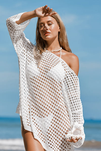 CUPSHE Oversized Boat Neck Cut-Out Cover-Up image 1