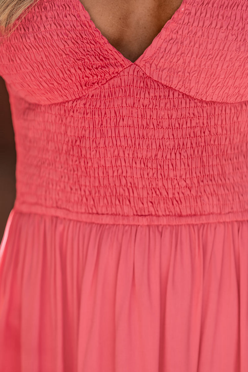 Cupshe Summer Flame Coral Maxi Dress — Modern Body Dancewear Australia