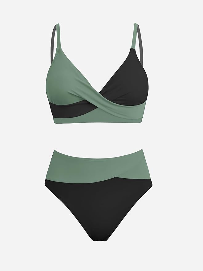 Cupshe Women's Twist Front High Waisted Bikini Set — Modern Body Dancewear Australia