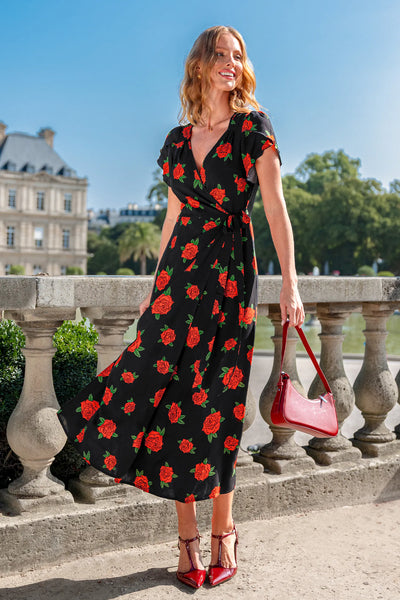 CUPSHE Rosy Days Floral Maxi Dress image 1