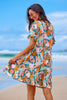 CUPSHE Soft Tropics Short Sleeve Mini Dress