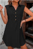Cupshe Black Collared Sleeveless Mini Dress