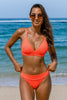 Cupshe Peach V-Neck Triangle Top & Cheeky Hipster Bikini Set