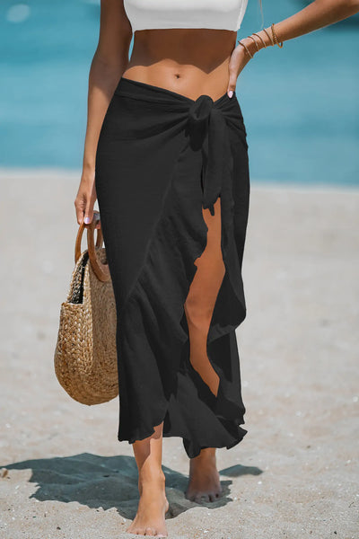 Cupshe Black Side Tie Midi Sarong image 3