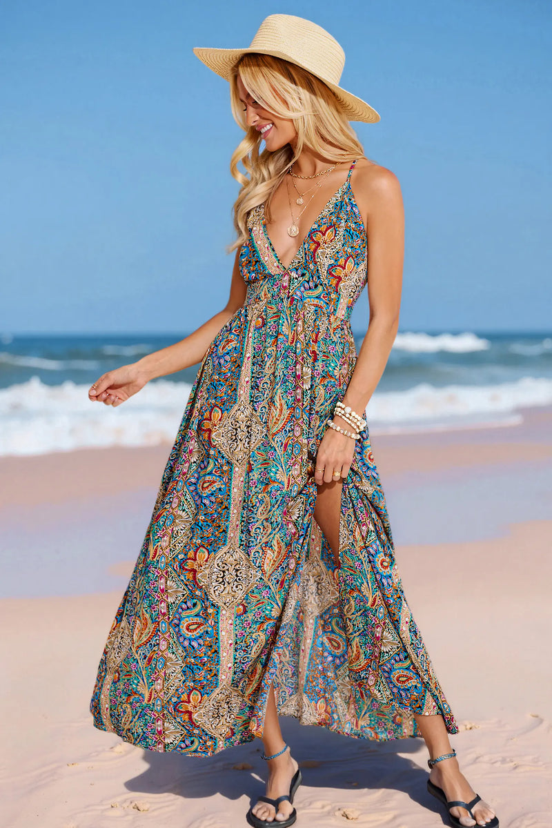 CUPSHE Boho Paisley Plunging Maxi Dress — Modern Body Dancewear Australia