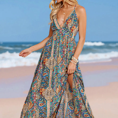 CUPSHE Boho Paisley Plunging Maxi Dress — Modern Body Dancewear Australia