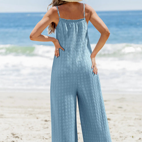 CUPSHE Sky Bound Blue Jumpsuit alternate view