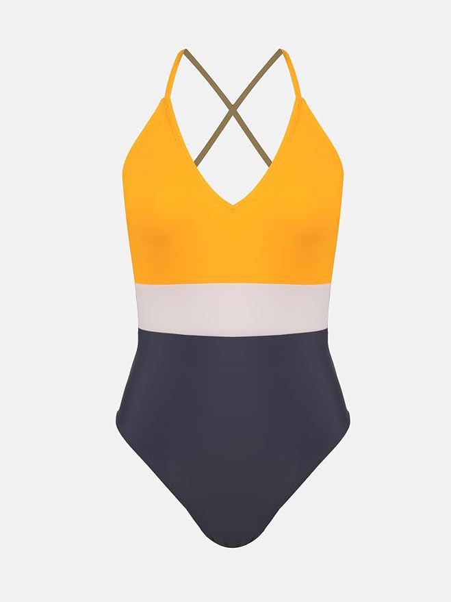 CUPSHE Colorblock Tummy Control Crossback One-Piece — Modern Body Dancewear Australia