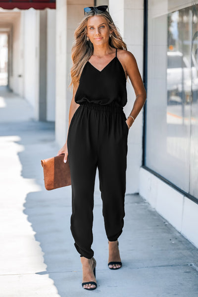 CUPSHE Onyx Cami Jogger Jumpsuit image 1