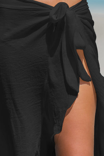 Cupshe Black Side Tie Midi Sarong image 4