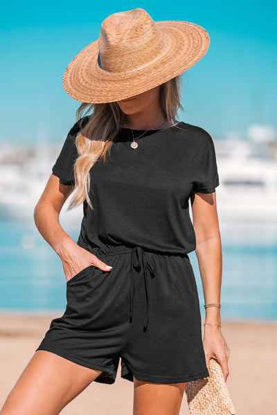 CUPSHE Tianna Boat Neck Short Sleeve Romper image 5