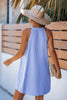 Cupshe Seaside Elegance Royal Striped Mini Dress