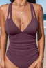 CUPSHE Plum Plunging Tummy Control One-Piece