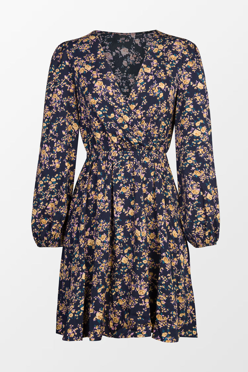 CUPSHE Long Sleeve Ditsy Floral Peasant Mini Dress alternate view