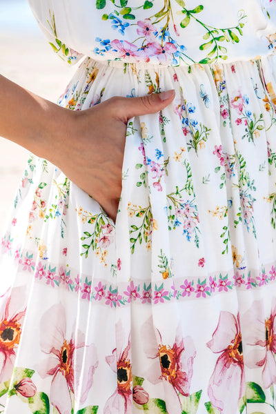 CUPSHE Floral Print Tie Waist Mini Dress image 3