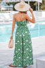 Cupshe Green Palm Tree Straight Leg Jumpsuit