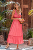 Cupshe Summer Flame Coral Maxi Dress