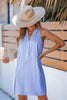 Cupshe Seaside Elegance Royal Striped Mini Dress