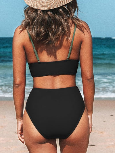 Cupshe Women's Twist Front High Waisted Bikini Set image 3