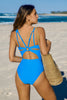 Cupshe Blue Beat Tummy Control One-Piece Swimsuit