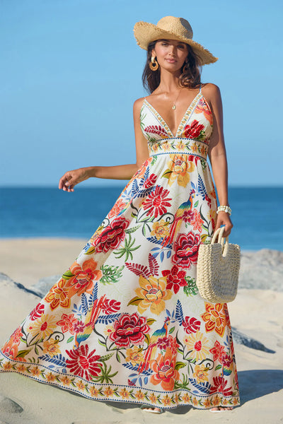 CUPSHE Vibrant Oasis Tropical Maxi Dress image 2