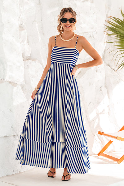 Cupshe Polished Retreat Striped Maxi Dress image 7