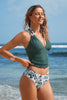CUPSHE Palm Reader Tropical Tankini Set