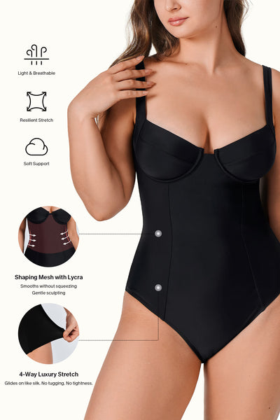 CUPSHE Coastal Elegance Flex Support One-Piece Swimsuit image 4