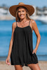 CUPSHE Moonlit Grace Black Cover-Up Mini Dress